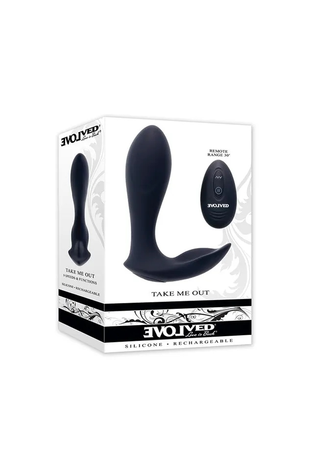 Evolved Take Me Out Remote Controlled Vibrator Black Evolved Vibrators