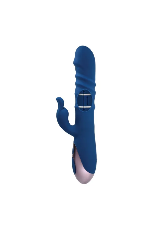 Evolved Vibrators Evolved The Ringer Thrusting Rabbit Vibrator Blue