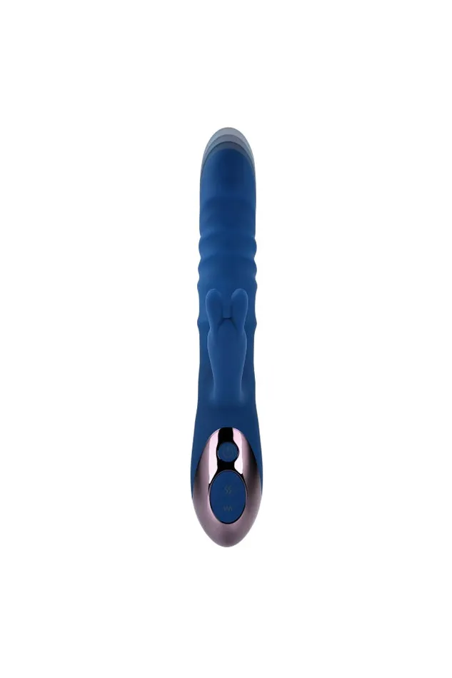 Evolved Vibrators Evolved The Ringer Thrusting Rabbit Vibrator Blue
