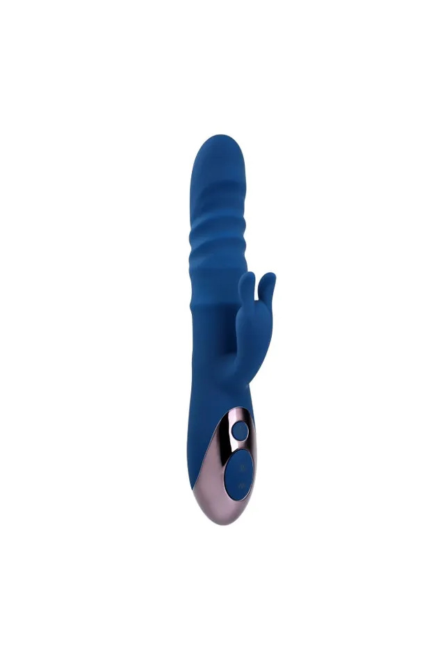 Evolved Vibrators Evolved The Ringer Thrusting Rabbit Vibrator Blue