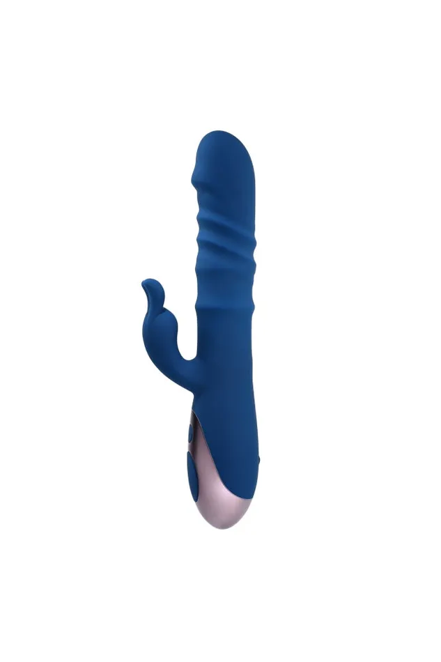 Evolved Vibrators Evolved The Ringer Thrusting Rabbit Vibrator Blue
