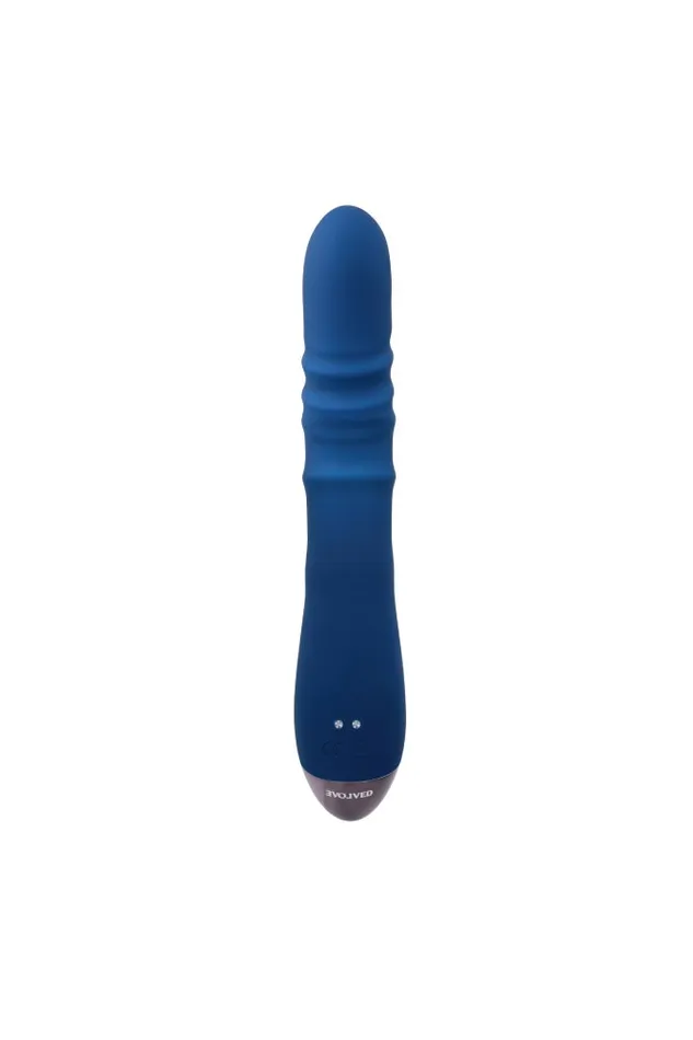 Evolved Vibrators Evolved The Ringer Thrusting Rabbit Vibrator Blue