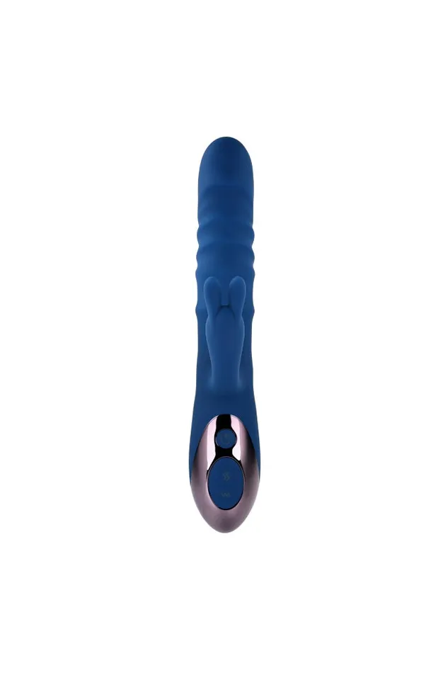 Evolved Vibrators Evolved The Ringer Thrusting Rabbit Vibrator Blue