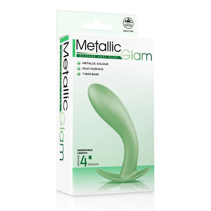 Excellent Power Anal Excellent Power Metallic Glam Curved Butt Plug Green