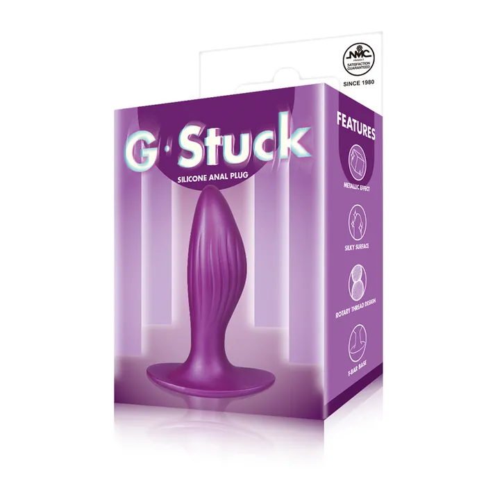 Excellent Power GStuck Silicone Curved Butt Plug 5 Inch Purple Excellent Power Anal