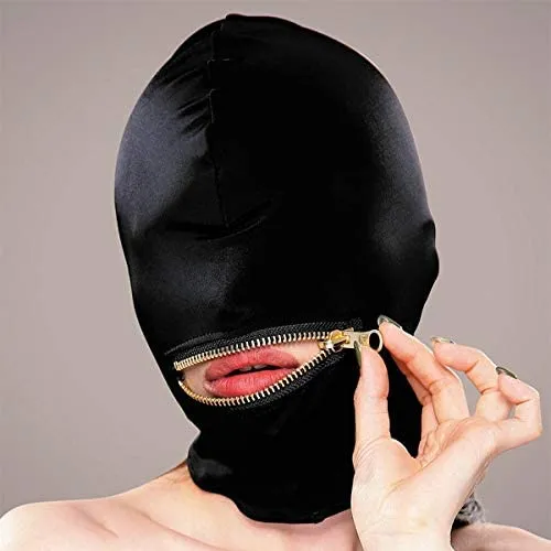 EXECUTE Male Sex Toys Execute Microfiber Mask With Mouth Zip