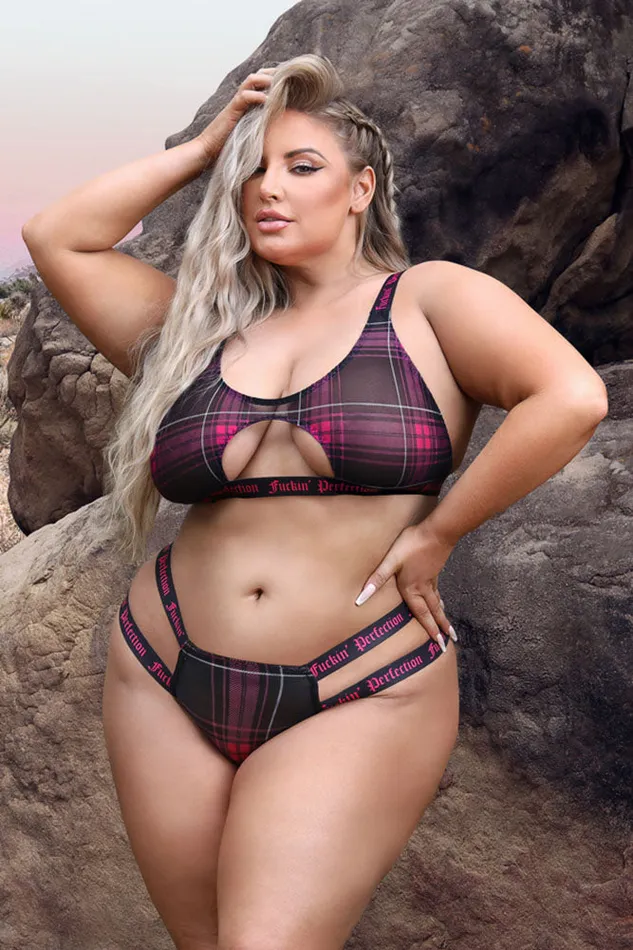 Fantasy Lingerie Vibrators Fantasy Lingerie Vibes Fuckin Perfection Bralette Panty BlackPink Queen Size Fantasy Lingerie Vibrators Fantasy Lingerie Vibes Fuckin Perfection Bralette Panty BlackPink Queen Size