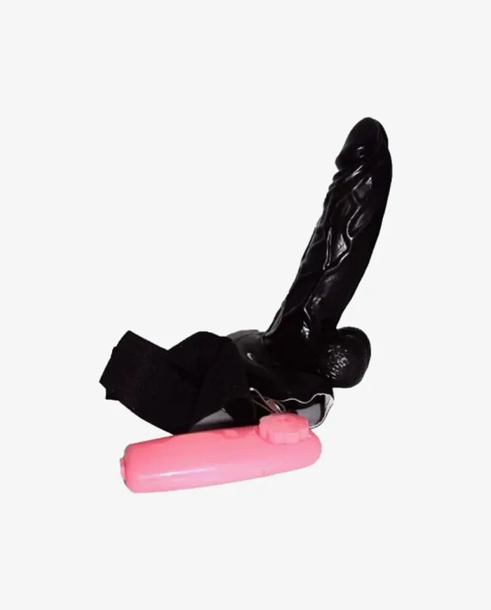Female Sex Toys Adultskart BLACK HOLLOW STRAP ON DILDO WITH VIBRATION FOR MEN