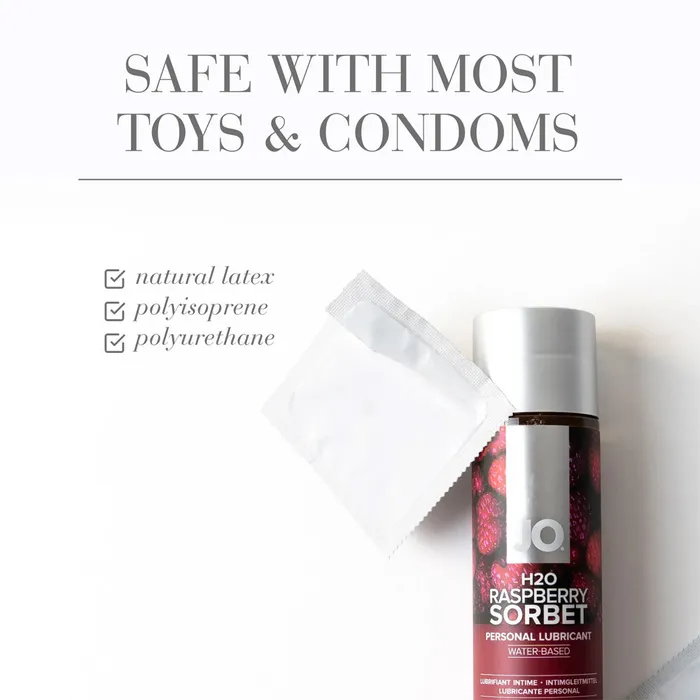JO Lubricants JO H2O Fruit Raspberry Sorbet Flavored Lubricant 120ml