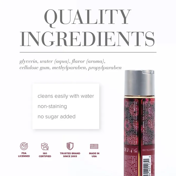 JO Lubricants JO H2O Fruit Raspberry Sorbet Flavored Lubricant 120ml