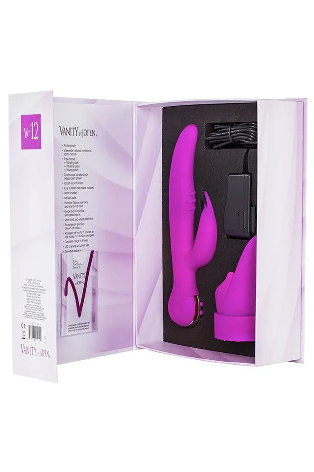 Jopen Vibrators Jopen Vanity Vr12 Dual Rabbit Vibrator Purple