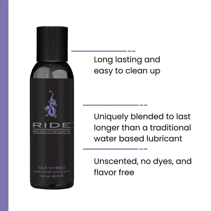 Lubricants Sliquid Ride BodyWorx Silk Silicone Water Lubricant