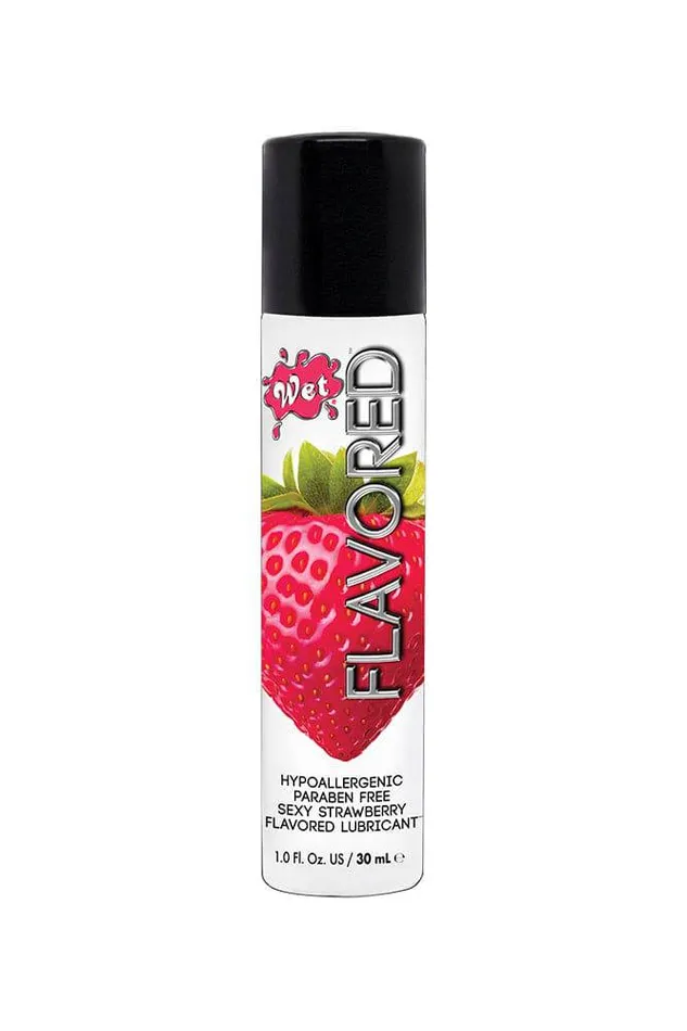 Lubricants Wet Wet Flavored Lubricant Strawberry 1oz