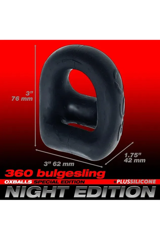 Male Sex Toys Oxballs Oxballs 360 Dual Cock Ring Ball Sling Purple