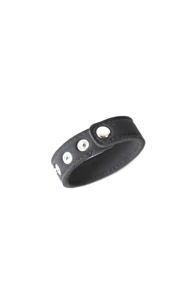 Male Sex Toys Perfect Fit Neoprene Snap Cock Ring Black Perfect Fit