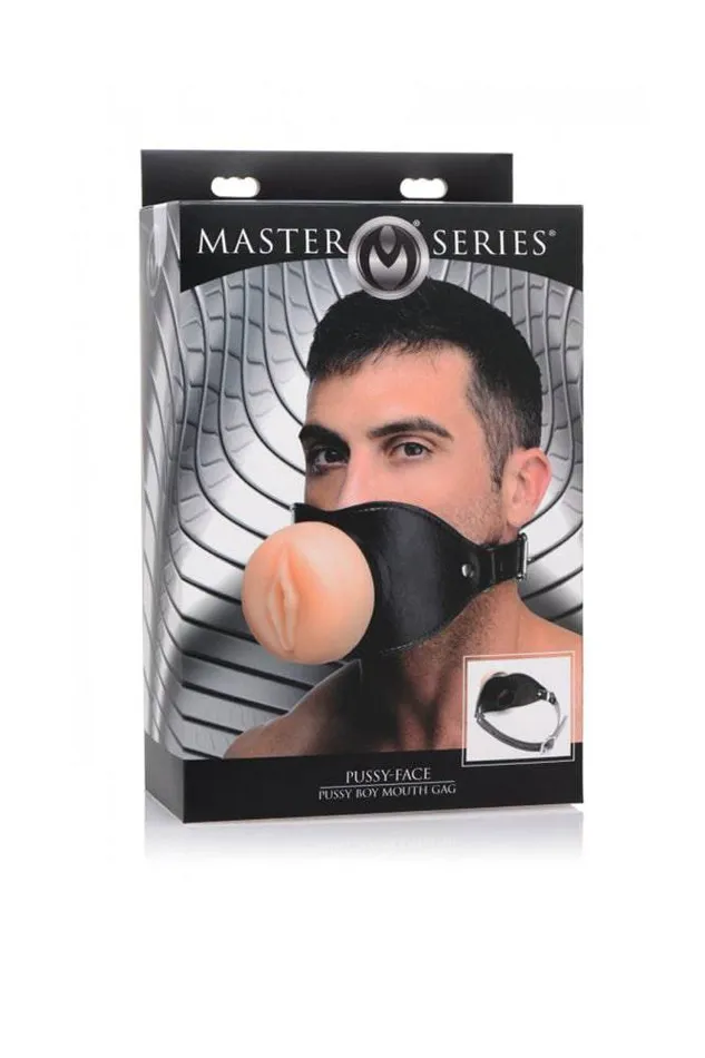 Male Sex Toys XR Brands Master Series Pussy Face Oral Sex Mouth Gag XR Brands