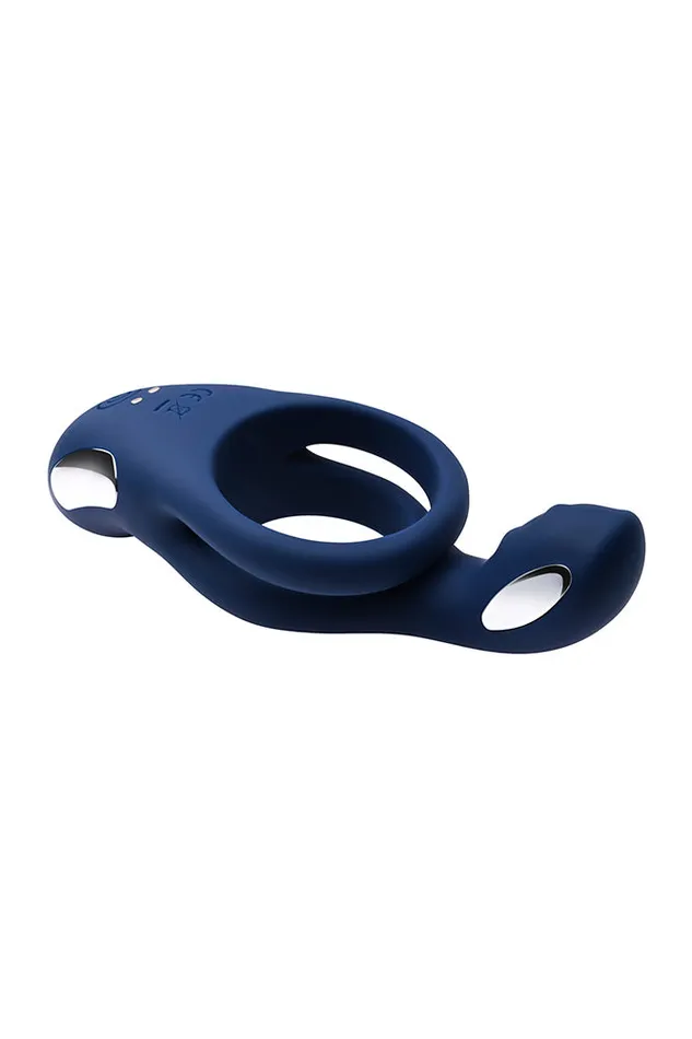 Male Sex Toys Zero Tolerance Ring Around the Rosy Vibrating Cock Ring Blue Zero Tolerance