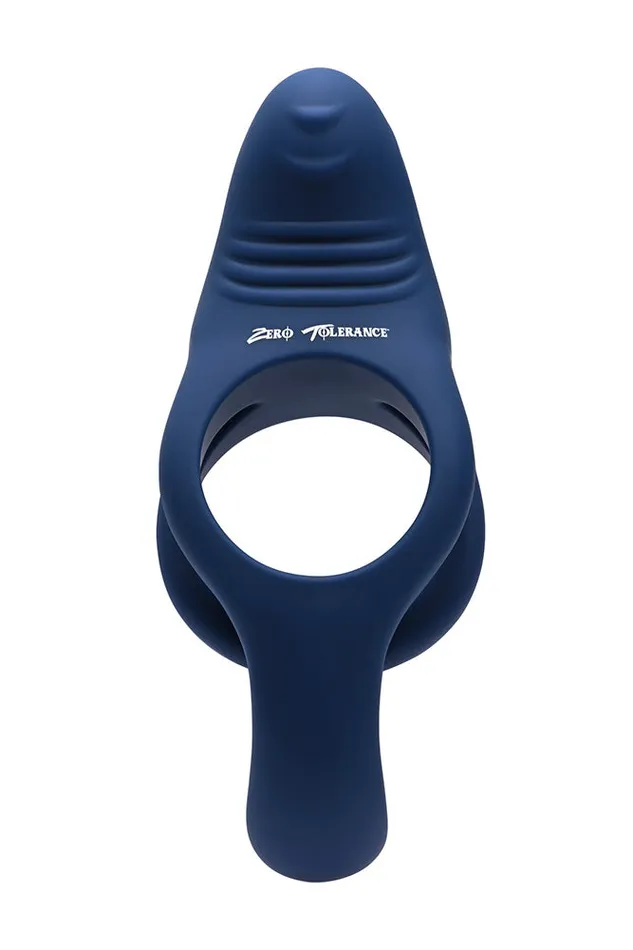 Male Sex Toys Zero Tolerance Ring Around the Rosy Vibrating Cock Ring Blue Zero Tolerance