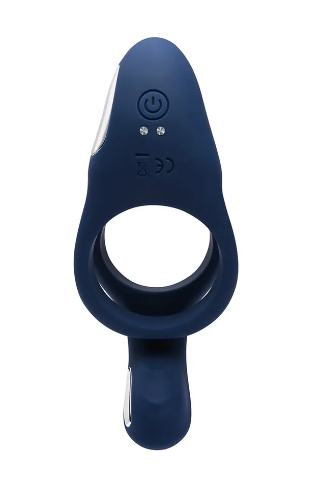 Male Sex Toys Zero Tolerance Ring Around the Rosy Vibrating Cock Ring Blue Zero Tolerance