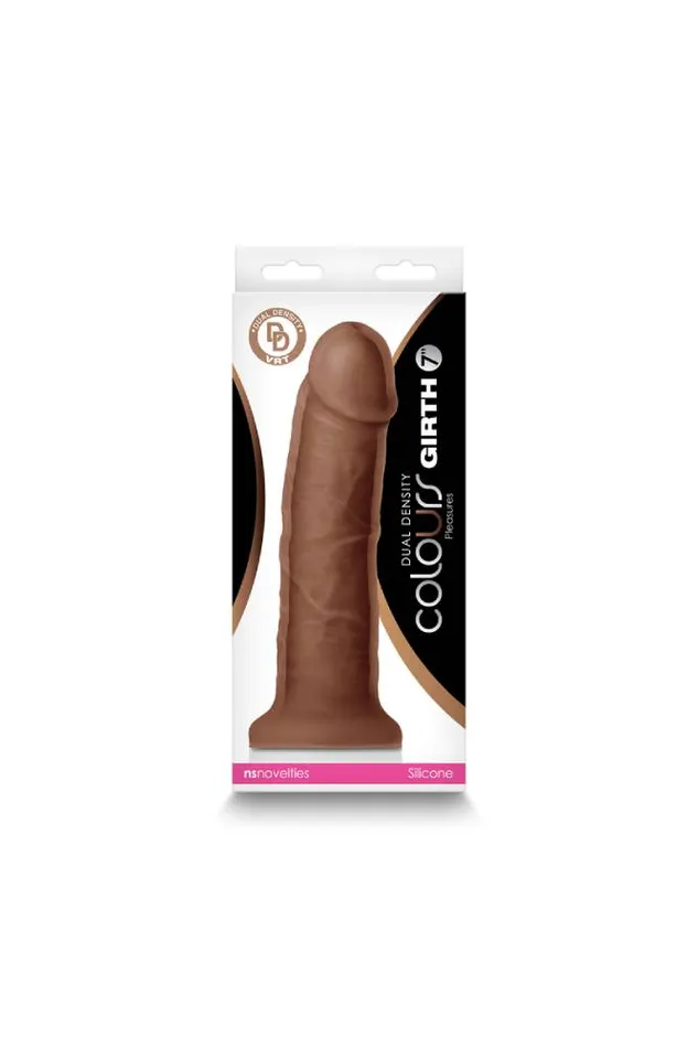 NS Novelties Dildos NS Novelties Colours 7 Inch Dual Density Girth Dildo Assorted Colors