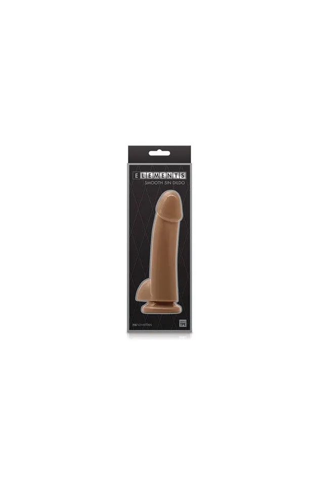 NS Novelties Dildos NS Novelties Elements Smooth Dildo Brown Assorted Sizes