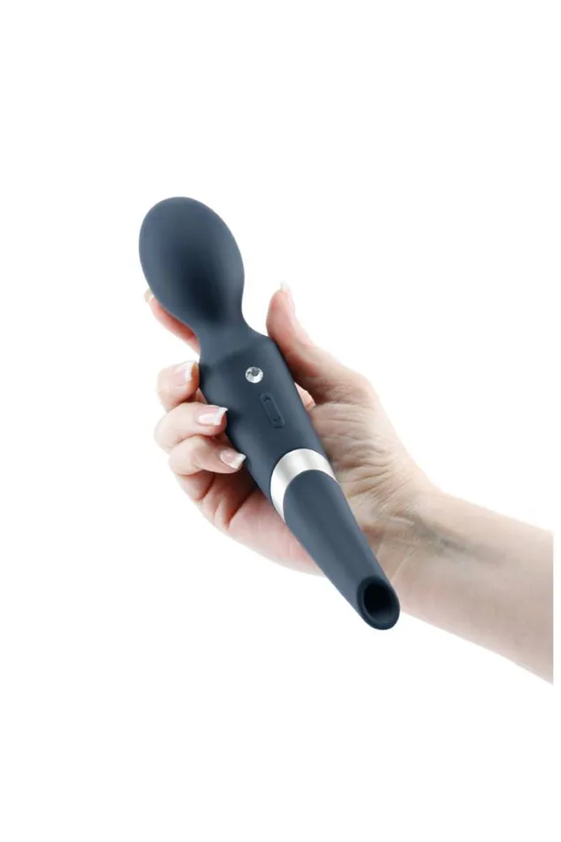 NS Novelties Vibrators NS Novelties Sugar Pop Aurora DualEnded Wand Vibrator Blue