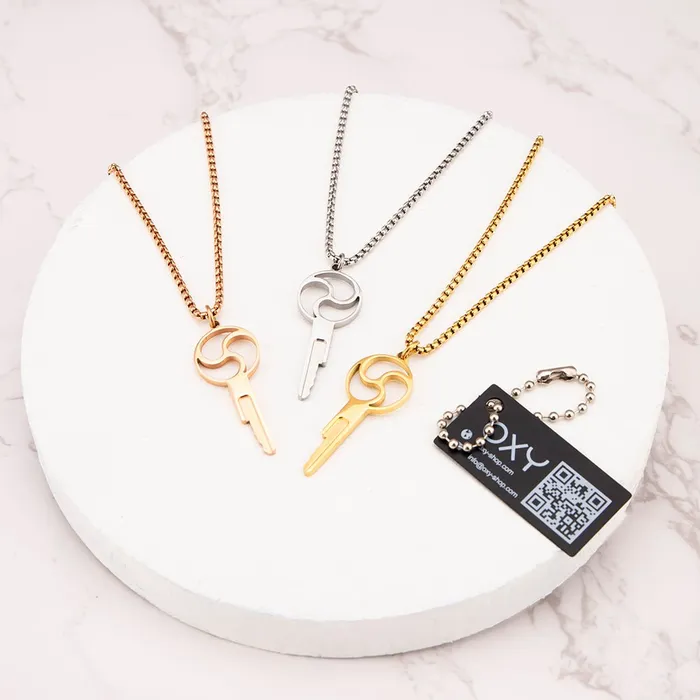 Oxyshop Male Sex Toys Triskelion Chastity Key Necklace Gold Steel