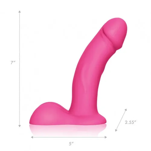 Pegasus Dildos Pegasus Remote Control 65 Inch Realistic Balls Peg With Harness Pink