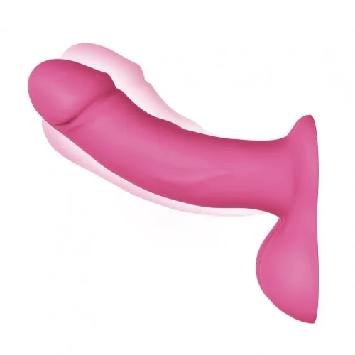 Pegasus Dildos Pegasus Remote Control 65 Inch Realistic Balls Peg With Harness Pink