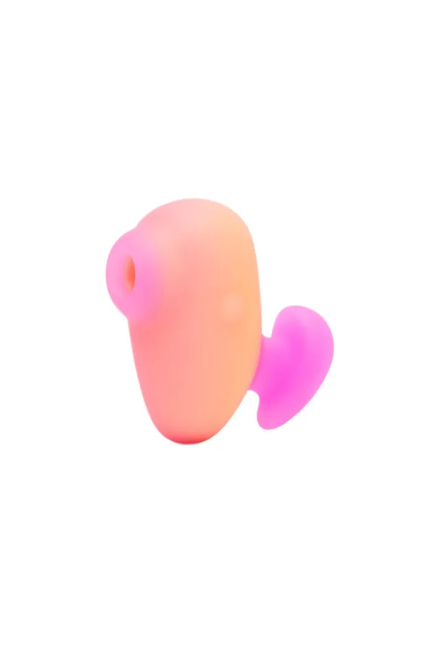 Romp Kiss Air Pulse Stimulator OrangePink Romp Vibrators
