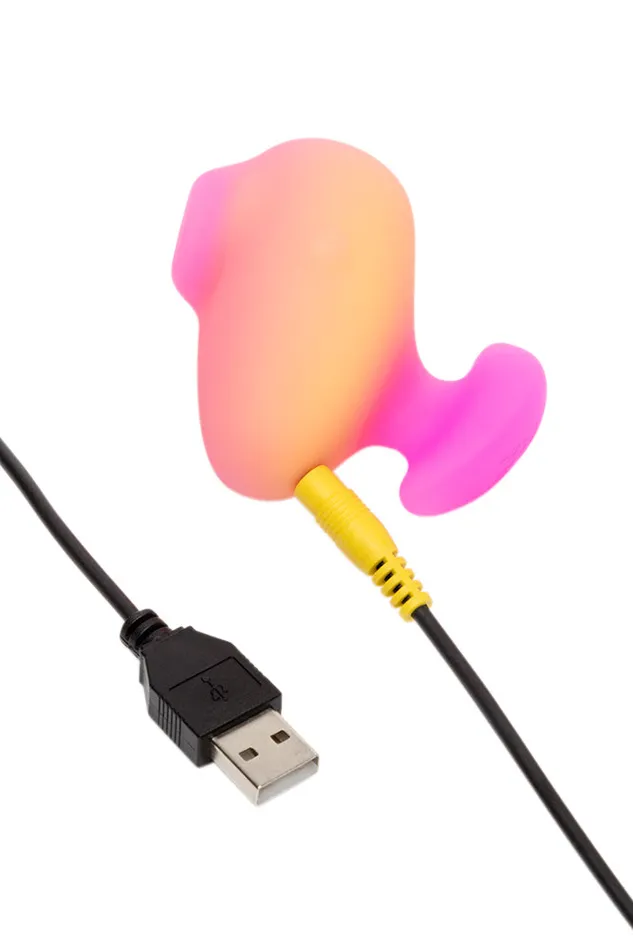 Romp Kiss Air Pulse Stimulator OrangePink Romp Vibrators