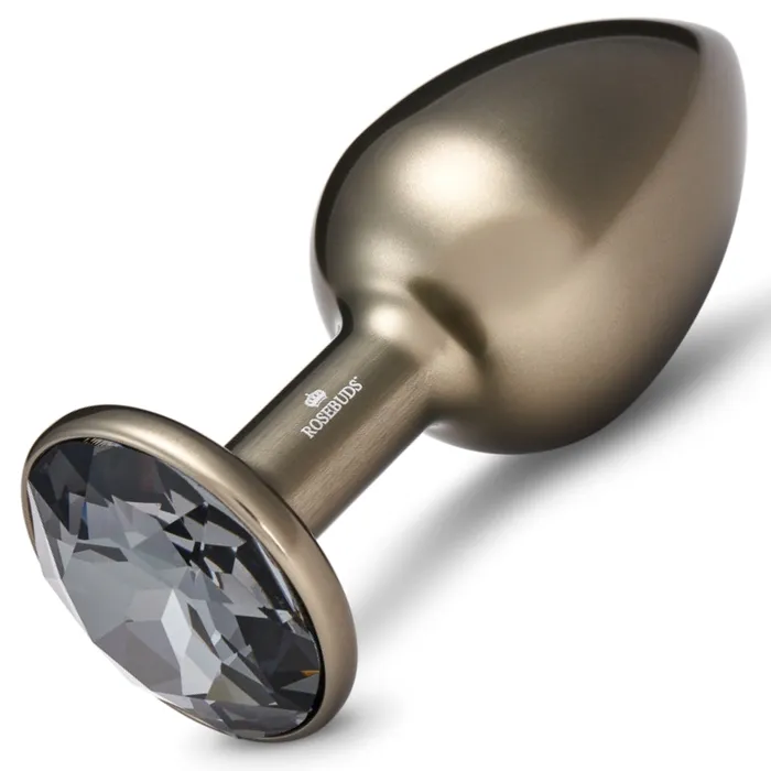 Rosebuds Aluminium Butt Plug Grey Medium Silver Night Rosebuds Anal