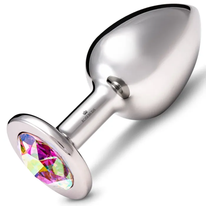 Rosebuds Rosebuds Stainless Steel Butt Plug XL Aurora Borealis Anal