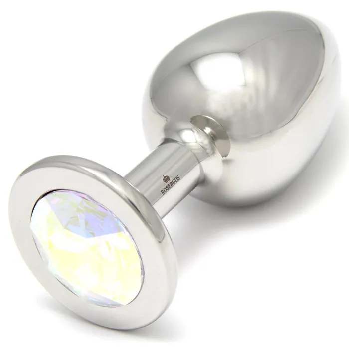 Rosebuds Rosebuds Stainless Steel Butt Plug XL Aurora Borealis Anal