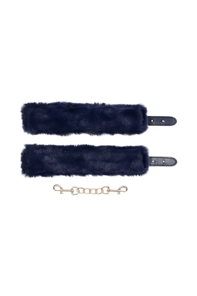 Sex Mischief Cougar Handcuffs BlueGold Sex Mischief Vibrators