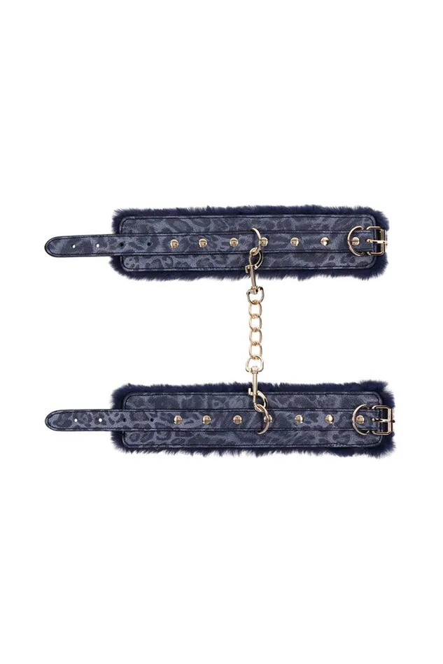 Sex Mischief Cougar Handcuffs BlueGold Sex Mischief Vibrators
