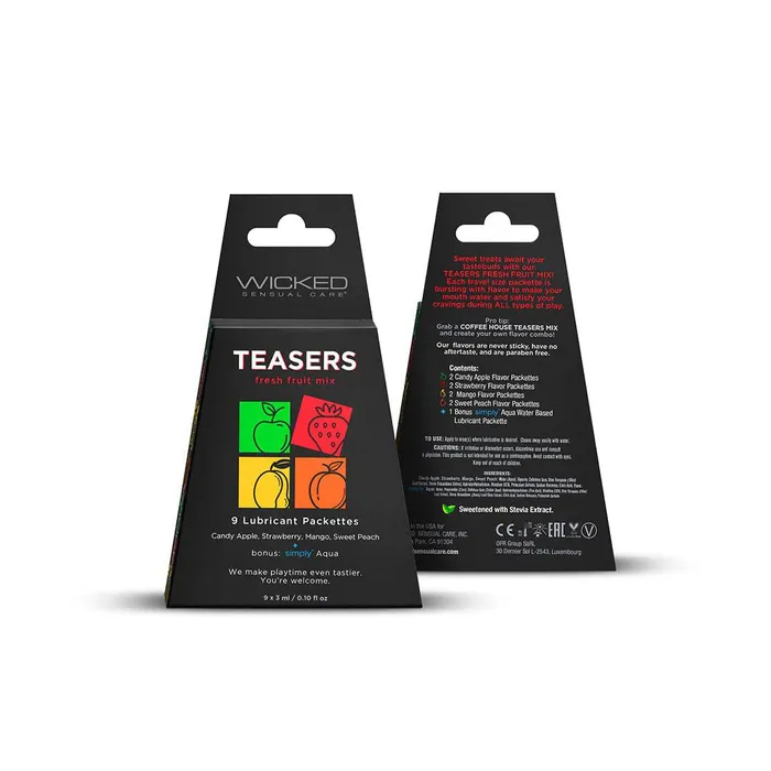 Sexual Health Wellbeing Wicked Sensual Care Wicked Sensual Care Teasers Lubricant Variety Pack Fresh Fruit Mix