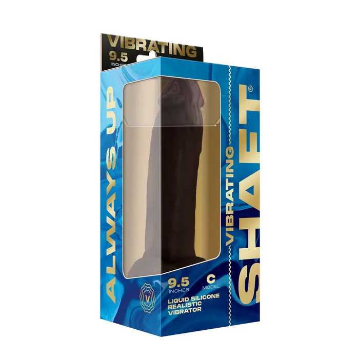 SHAFT Dildos Shaft Vibrating Model C Liquid Silicone Dildo With Balls 95 Inch Mahogany
