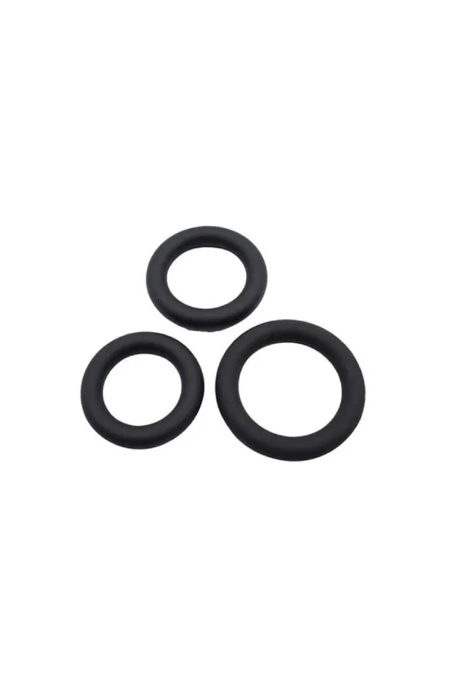Shibari Anal Shibari Gender Fluid Clenchers Tension Cock Ring Set Black