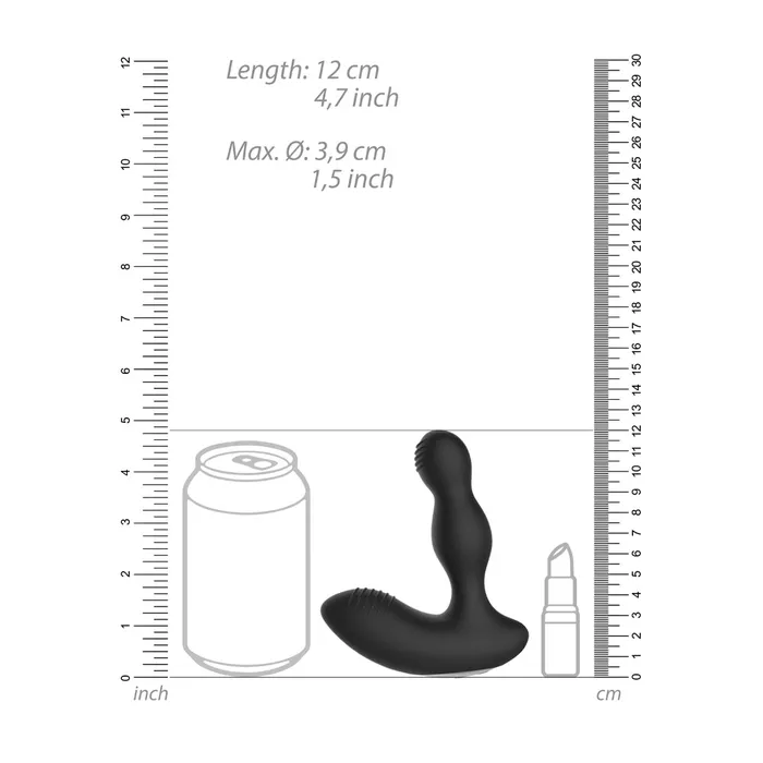 Shots Electroshock Prostate Massager Remote Controlled Black Shots Toys Anal
