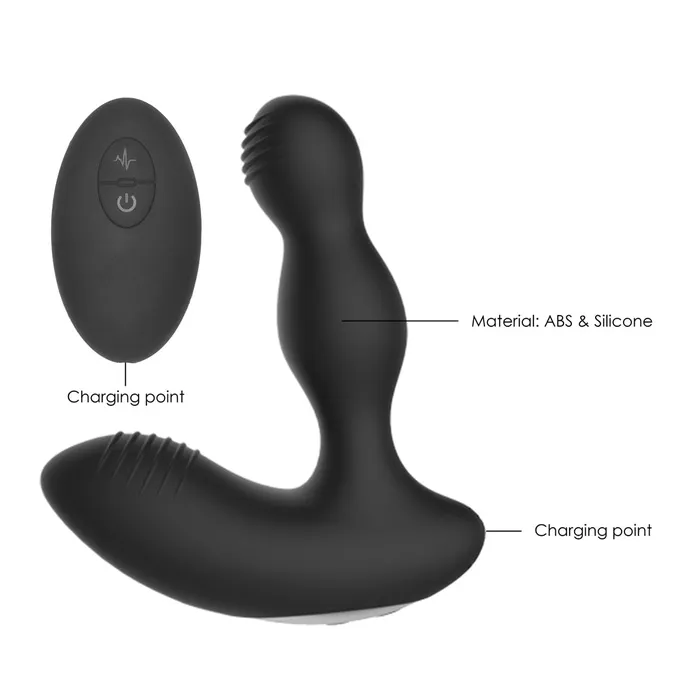 Shots Electroshock Prostate Massager Remote Controlled Black Shots Toys Anal