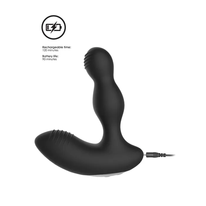 Shots Electroshock Prostate Massager Remote Controlled Black Shots Toys Anal