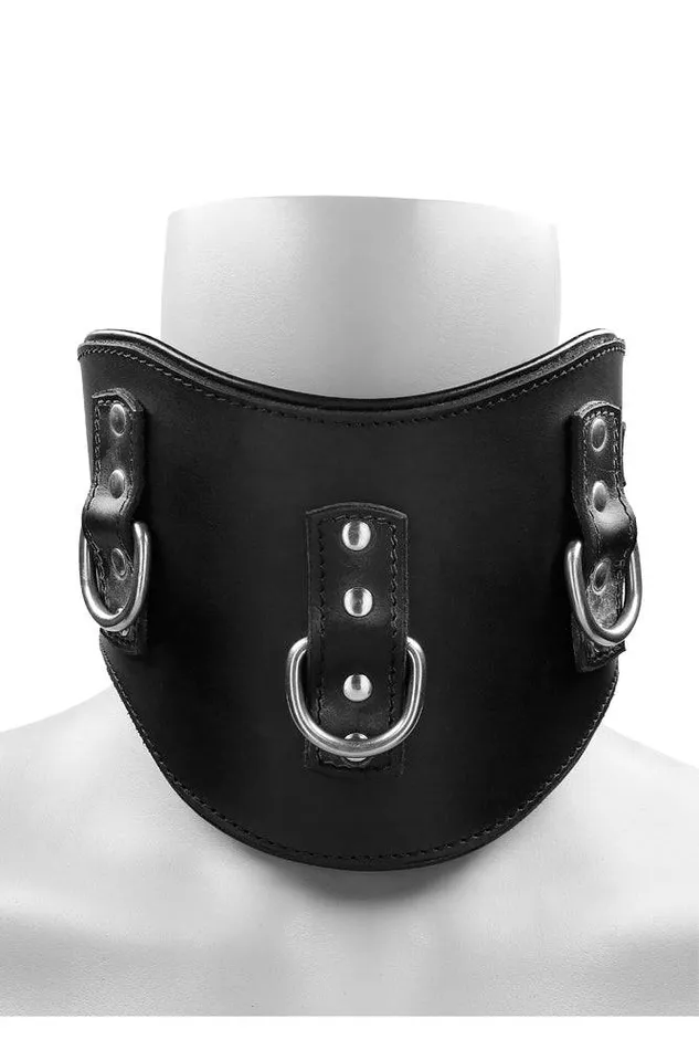 Shots Toys Anal Ouch by Shots Heavy Duty Padded Posture Collar Black