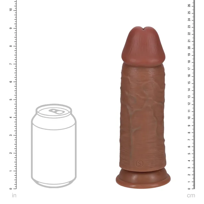 Shots Toys Dildos Shots Real Rock Extra Thick Dildo 9 Inch Tan