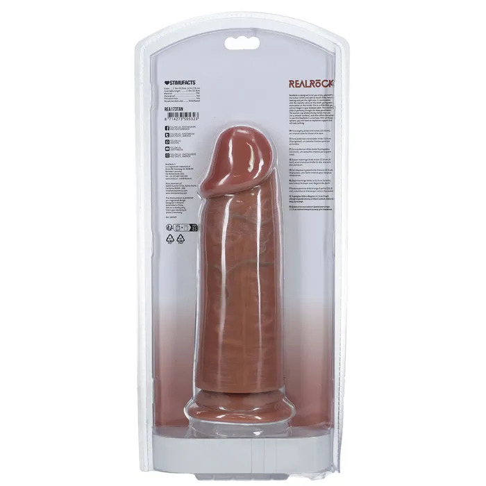 Shots Toys Dildos Shots Real Rock Extra Thick Dildo 9 Inch Tan