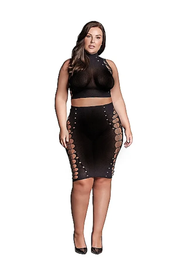 Shots Toys Shots Toys Le Dsir SHA005 Kala Crop Top Skirt Set Black OSXL Anal Shots Toys Shots Toys Le Dsir SHA005 Kala Crop Top Skirt Set Black OSXL Anal