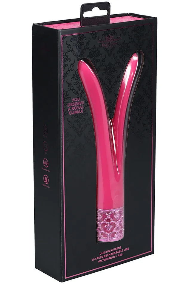 Shots Toys Vibrators Shots Toys Royal Gems Dueling Queens Vibrator Various Colors