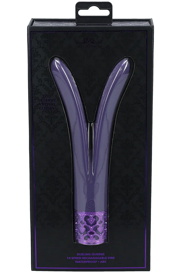 Shots Toys Vibrators Shots Toys Royal Gems Dueling Queens Vibrator Various Colors