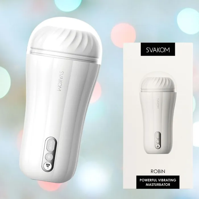 Svakom Male Sex Toys Svakom Robin Vibrating Masturbation Sleeve White
