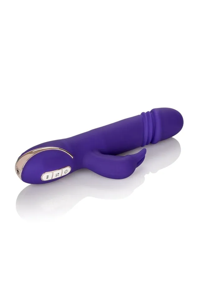 Vibrators Cal Exotics Cal Exotics Jack Rabbit Signature Silicone Thrusting Rabbit Purple